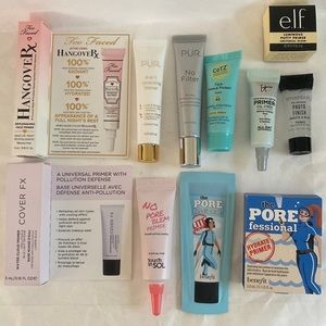 TOO FACED ELF BENEFIT TOUCH IN SOL IT COSMETICS Primer 12p Sample Travel Set NWT